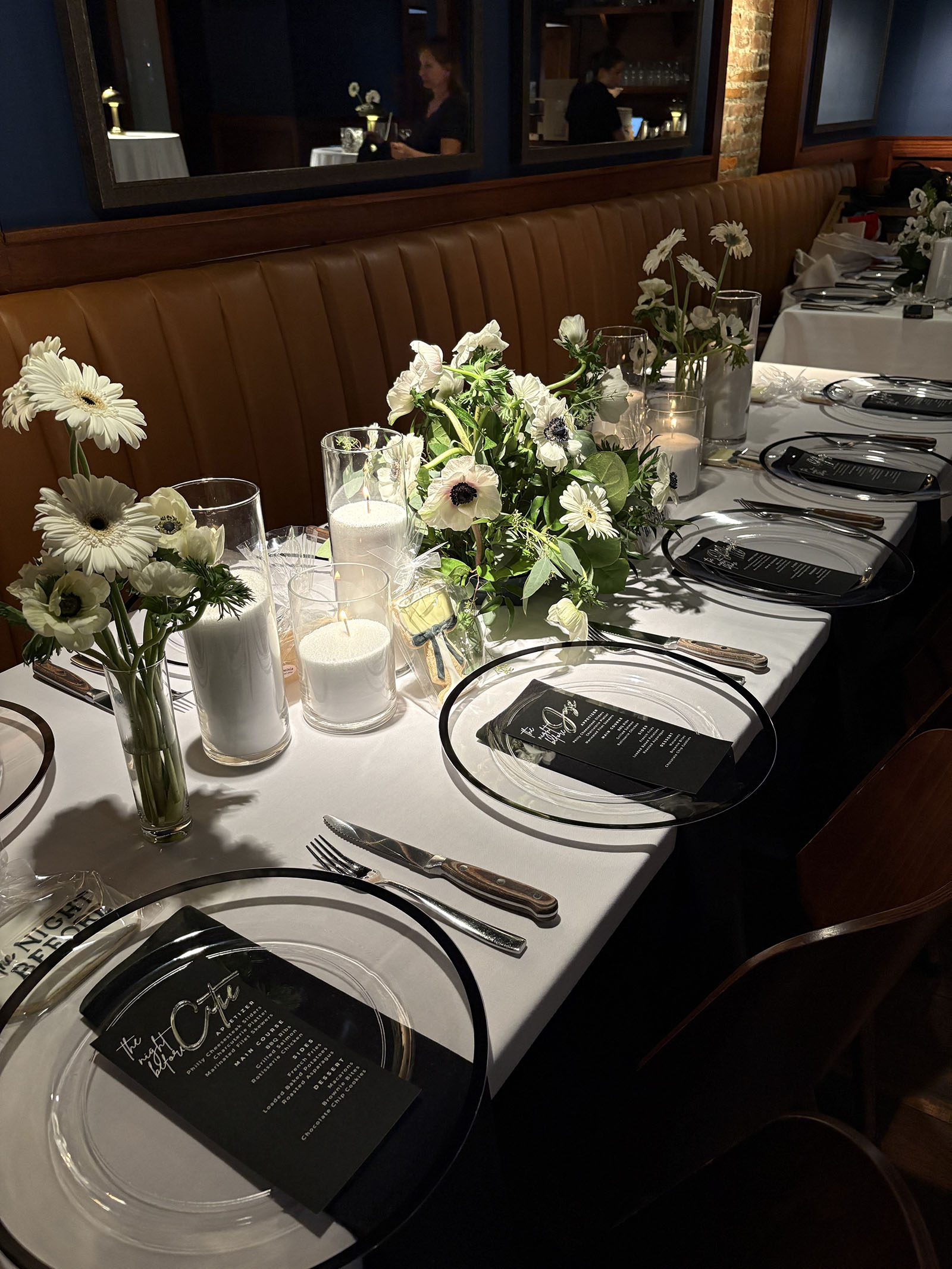 private party with flowers