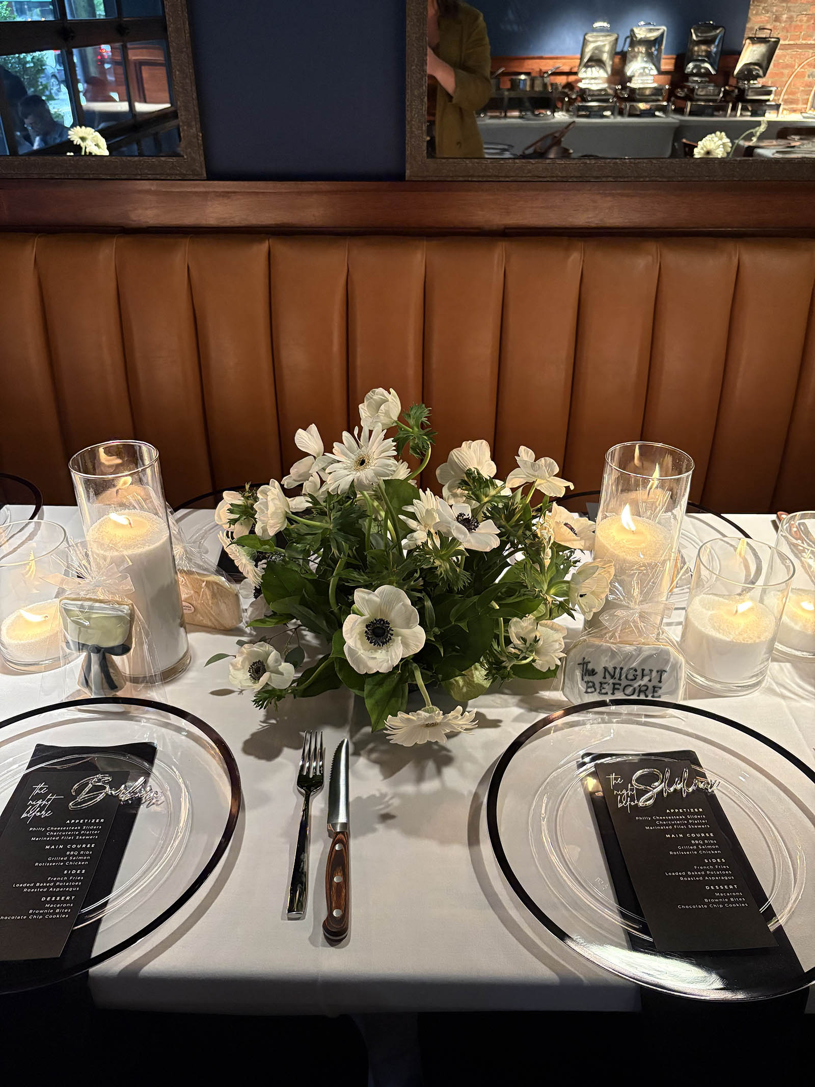 private party with floral setting